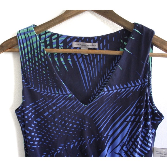 Danny & Nicole NWT Tropical Print Sleeveless Dress Small - Picture 4 of 8